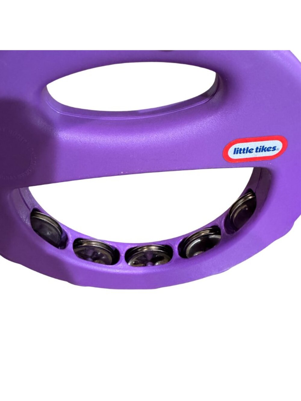 Little Tikes Tambourine Musical Instrument Hand Grip Purple Band Toy Vintage 90s - Picture 4 of 10